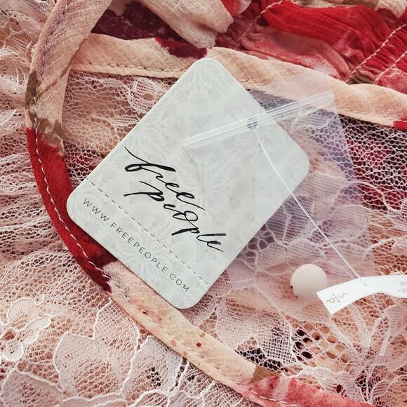 Free People Romantic Combo Floral Lace Daphne Blouse S - Picture 10 of 11